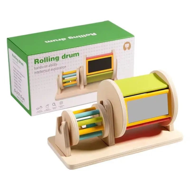 1339.Jpg Montessori Rolling Drum For Toddlers' Hand Play And Spinning - Image 1