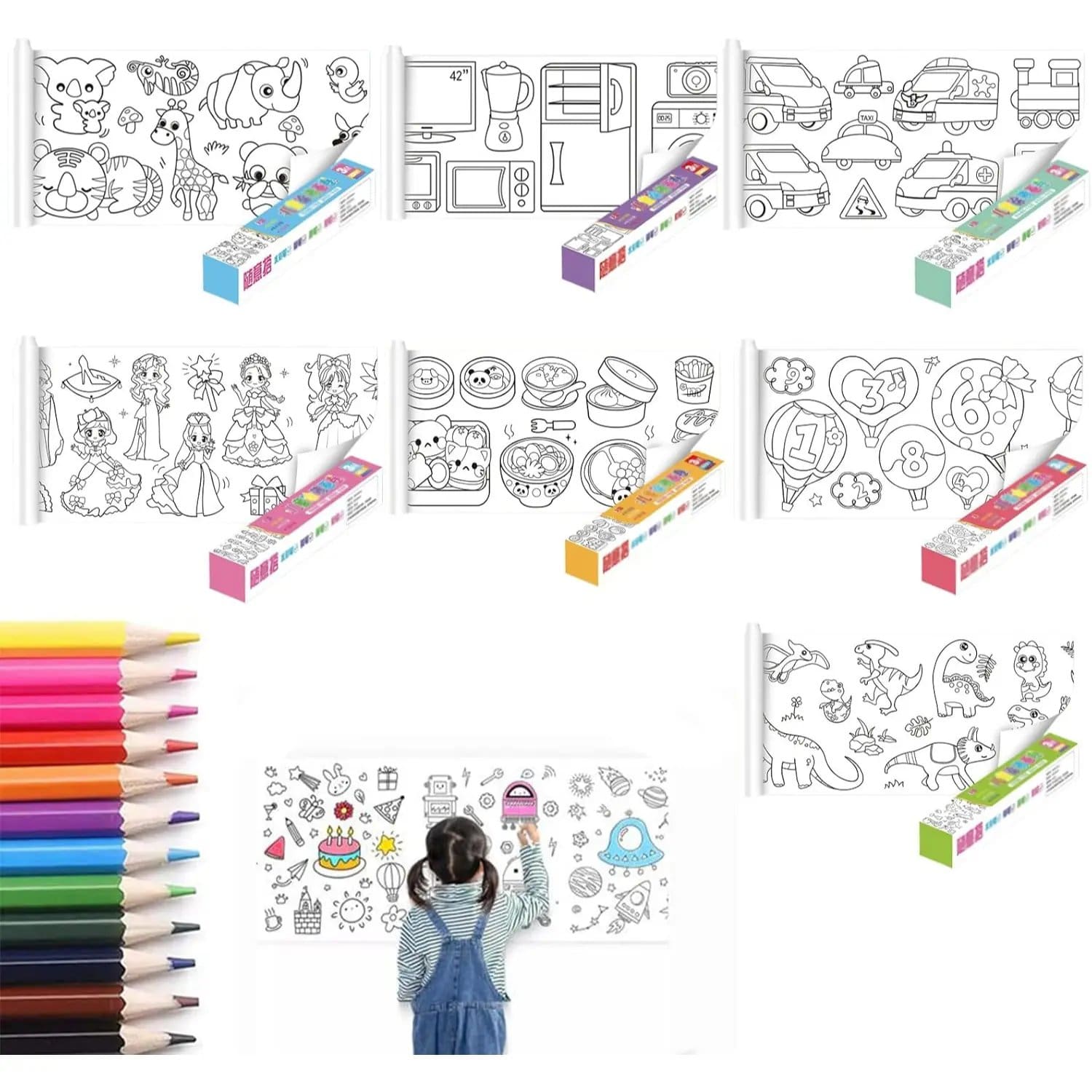 566.Jpg Children Graffiit Scroll Coloring Wall Paper - Image 1