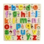 WOODEN LOWER CASE PHONICS ABC PUZZLE