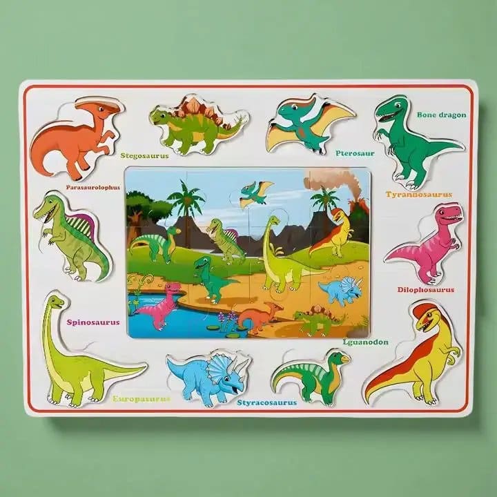 982.Jpg Wooden Puzzle Dinosaur Jigsaw - Image 1