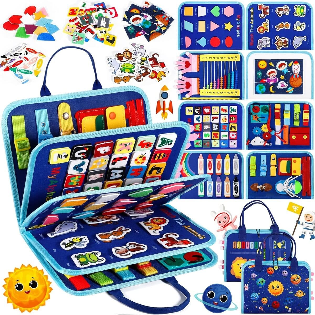 1401.Jpg Busy Board For Toddlers Montessori Toys Age 2 Yrs+ - Image 1