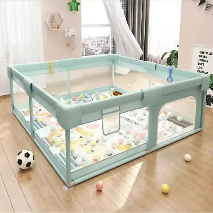 1035.Jpg Baby Playpen, 50 Pcs Sensory Balls, And Pull Ring - Image 1