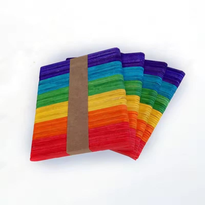 1439.Jpg Diy 50 Pcs Candle Colored Wooden Sticks For Kids Craft - Image 1