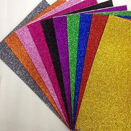 1443.Jpg 50 Pcs Glitter Cardstock A4 Size For Art And Crafts 10 Colors Blend - Image 1