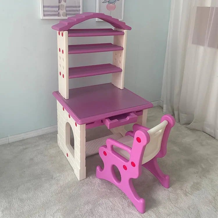 1579.Jpg Kids' Table, Bookshelf, And Chair - Image 1