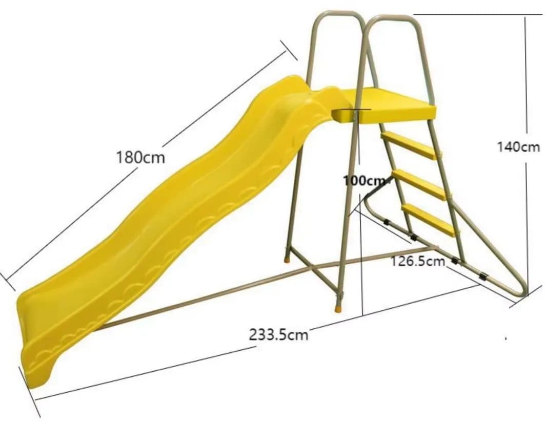 1602.Jpg Kids Play Single Slide, Size 234*127*140 Cm. - Image 1