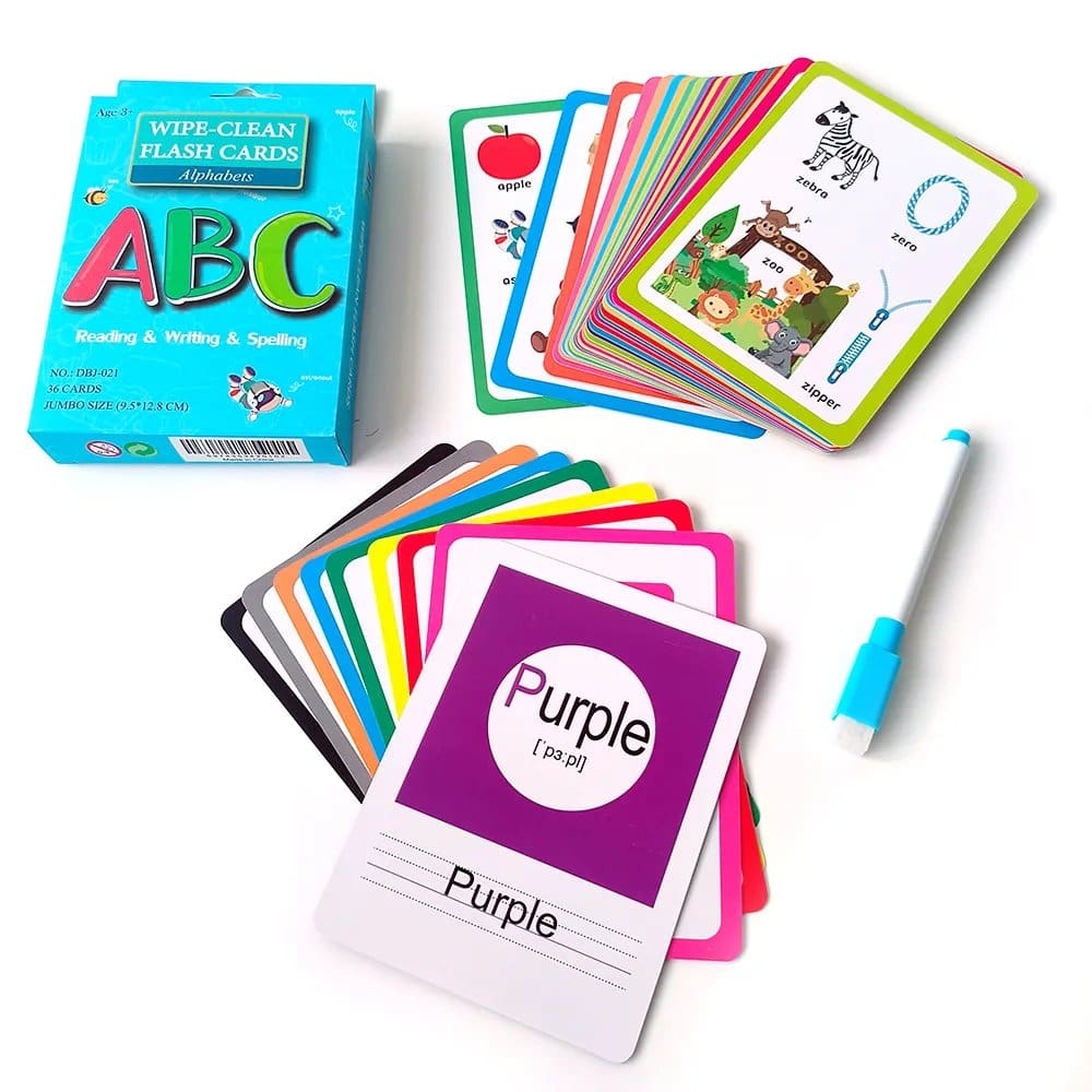 1661.Jpg Abc Wipe And Clean Flash Card - Image 1