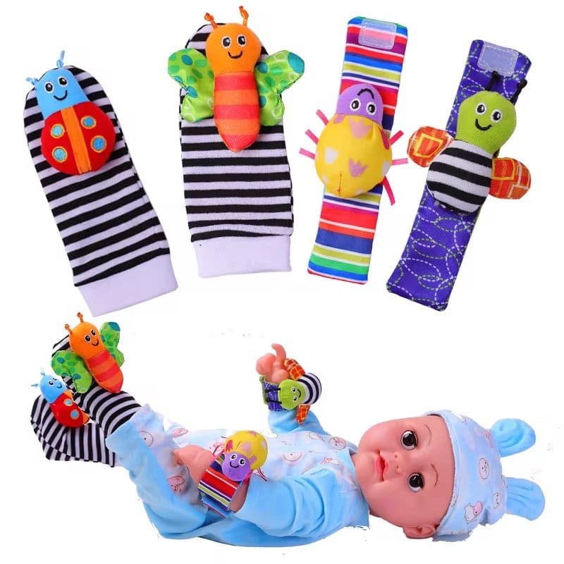 1662.Jpg 0-Month Infant Baby Sensory Wrist And Leg Bands - Image 1