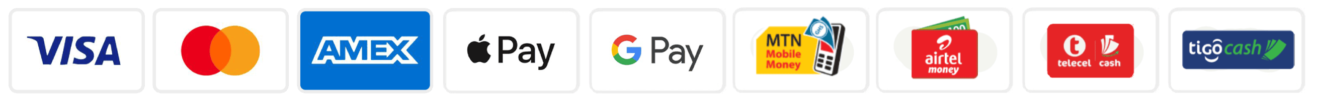 Product Payment Logos